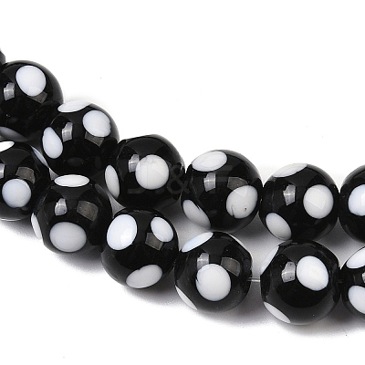Handmade Lampwork Beads LAMP-D002-10mm-01J-1
