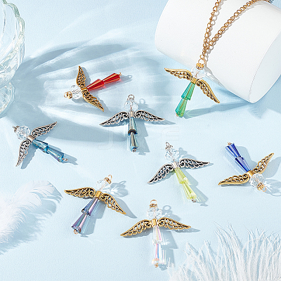 Alloy Glass Pendants PALLOY-GA00005-1