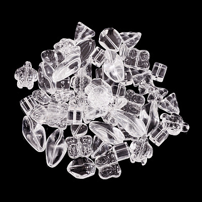 64Pcs Gradient Color Transparent Glass Beads GLAA-TA0003-48A-1