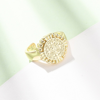 Brass Cuff Open Rings KK-CBA90BB-08G-1