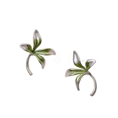 Brass Enamel Stud Earrings for Women WG869AA-01-1