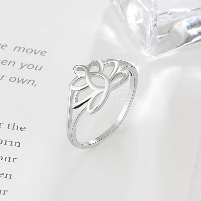 Flower 925 Sterling Silver Finger Rings FS-WG1E6A3-02-1