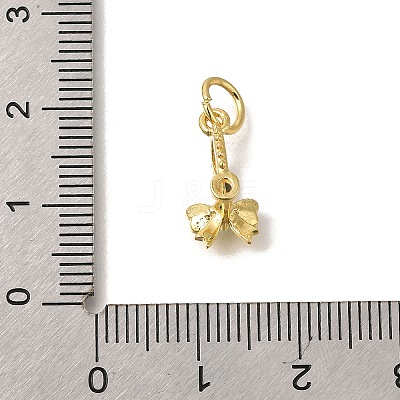 Rack Plating Brass Micro Pave Cubic Zirconia Ice Pick Pinch Bails KK-F883-14G-01-1