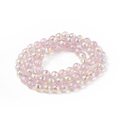 Transparent Electroplate Glass Beads Strands EGLA-F151-AB01-1