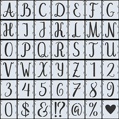 PET Plastic Hollow Out Drawing Painting Stencils Templates Sets DIY-WH0453-97A-1
