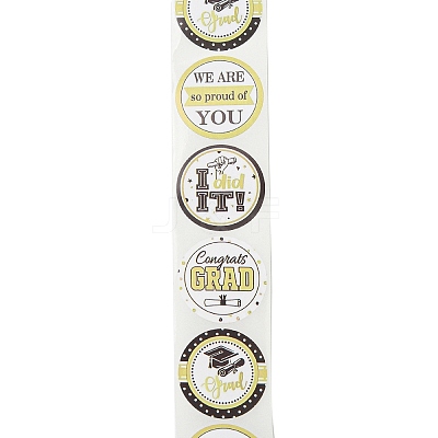 Graduation Theme Stickers Roll X-DIY-H167-04B-1