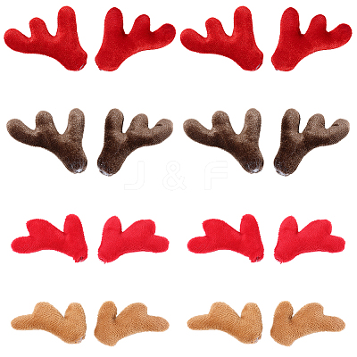 16Pcs 4 Styles Fibre Antler Snowman Hand Branch DOLL-GF0001-10-1