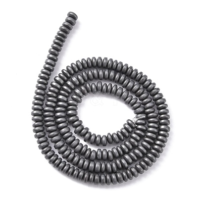 Matte Style Electroplate Non-magnetic Synthetic Hematite Flat Round Beads Strands X-G-M007-77-1
