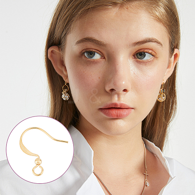 150Pcs Brass Earring Hooks KK-DC0002-43-1
