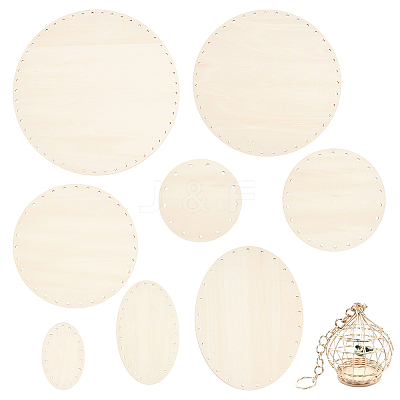 Wooden Knitting Crochet Bottoms Set WOOD-WH0027-18-1