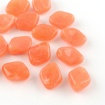 Rhombus Imitation Gemstone Acrylic Beads OACR-R041-M-1