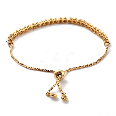 Adjustable Brass Enamel Slider Bracelets BJEW-L652-23-G-1