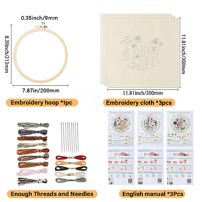DIY Embroidery Kits For Beginner DIY-WH20011-73F-1