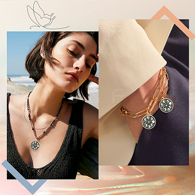 Alloy Enamel Pendants ENAM-SC0004-03-1