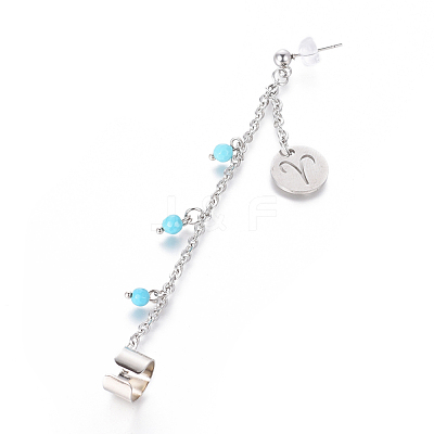 304 Stainless Steel Cuff Earrings EJEW-JE03732-01-1