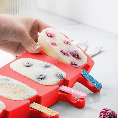 30Pcs 10 Colors Reusable Acrylic Paillette Cakesicle Sticks DIY-GA0002-46-1