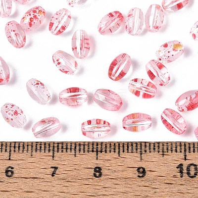Baking Paint Transparent Glass Beads DGLA-T004-06G-1