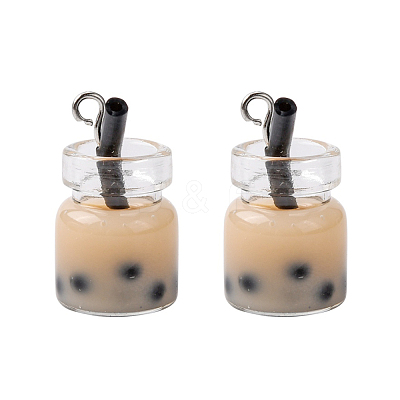 Glass Bottle Pendants CRES-S359-01B-1