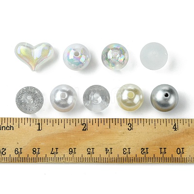 40Pcs 9 Styles Acrylic Beads MACR-FS0001-66-1