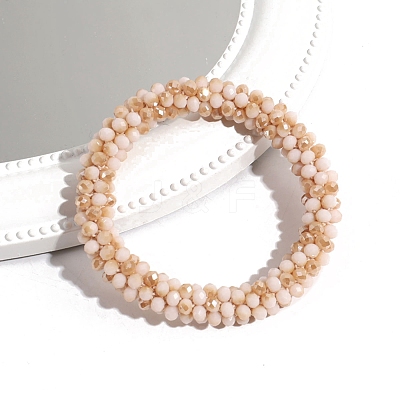 Sparkle Glass Beads Hair Ties PW-WG89862-05-1