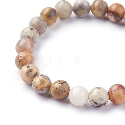 Natural Crazy Agate Beads Stretch Bracelets BJEW-F380-01-B06-1