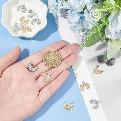 12Pcs 2 Colors  Brass Charms KK-AR0003-41-1