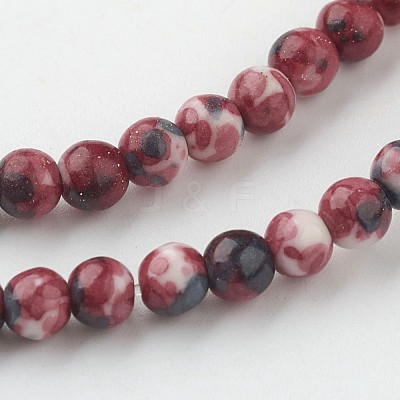 Natural Ocean White Jade Bead Strands G-G916-4mm-10-1