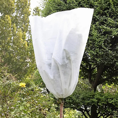 Non-Woven Fabric Thickened Winter Plant Covers with Zipper Drawstring DIY-WH20816-001A-1