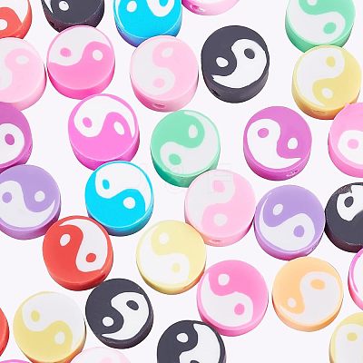 Handmade Polymer Clay Beads Strand CLAY-NB0001-34-1