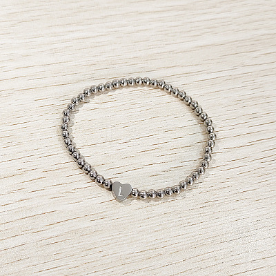 304 Stainless Steel Beads Stretch Bracelets for Women FS-WGC4F34-12-1