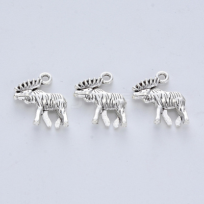 Tibetan Style Alloy Pendants X-TIBE-R316-064AS-RS-1