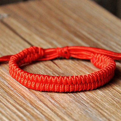 Adjustable Waxed Cord Braided Bracelets BJEW-E304-15-1
