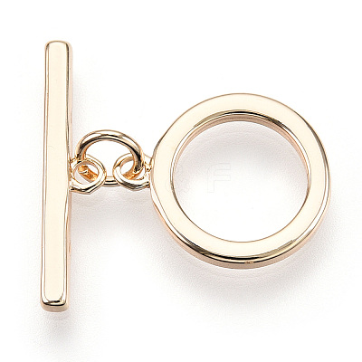 Brass Toggle Clasps X-KK-E057-09G-1