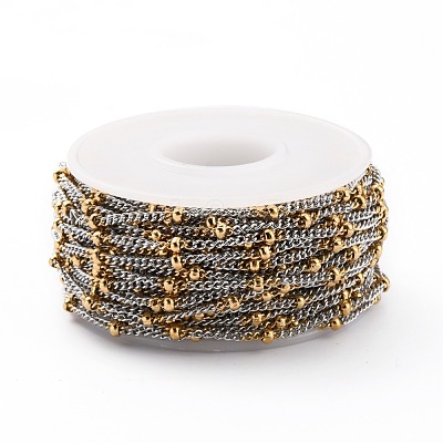 Two Tone 304 Stainless Steel Curb Chains CHS-B001-19-1