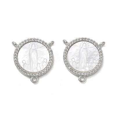 Brass Micro Pave Clear Cubic Zirconia Chandelier Component Links CU-CBA5585-03P-02-1