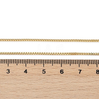 Brass Box Chain Necklaces X-NJEW-K123-11G-1