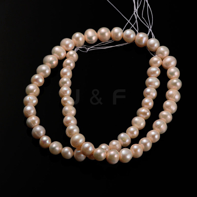 Natural Cultured Freshwater Pearl Beads Strands PEAR-E002-06-01-1