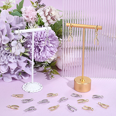 20Pcs 2 Colors Brass Pendants KK-BBC0027-81-1