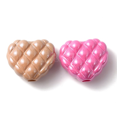 Opaque Acrylic Waffle Beads MACR-M025-05-1