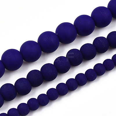 Opaque Glass Beads Strands GLAA-T032-P6mm-MD03-1