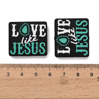 West Cowboy Theme Food Grade Eco-Friendly Silicone Beads SIL-T058-04E-1