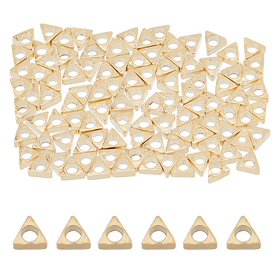 100Pcs Brass Beads KK-FI0001-04G-1
