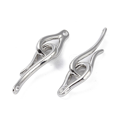 Brass Hook and Eye Clasps KK-B087-18P-1
