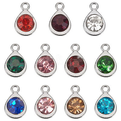 20Pcs Faceted Glass Charms RGLA-TADJ0001-01J-1
