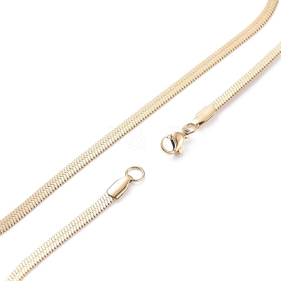 PVD Vacuum Plating 304 Stainless Steel Snake Chains Necklaces NJEW-O058-30G-1