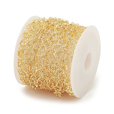 Brass Hollow Out Star Link Chains CHC-M025-51G-1