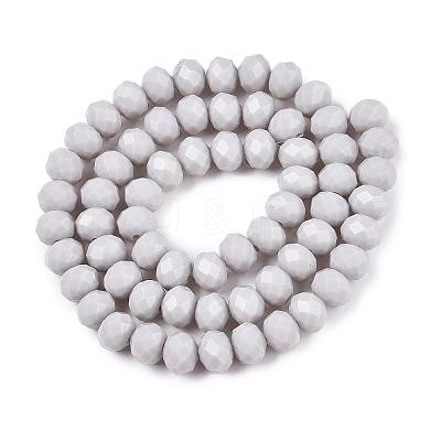 Opaque Solid Color Imitation Jade Glass Beads Strands EGLA-A044-P8mm-D19-1