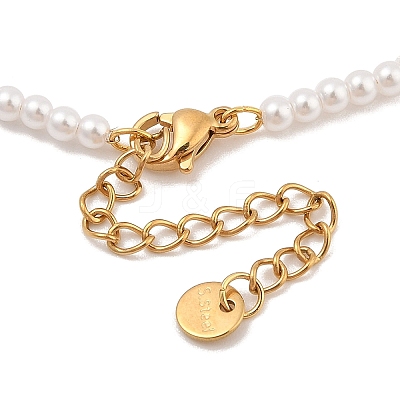 Imitation Pearl & Synthesis Shell Beaded Necklaces NJEW-A032-06G-04-1