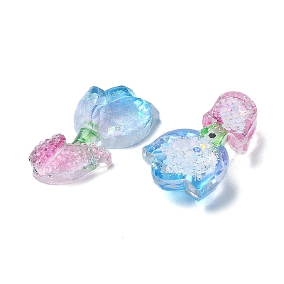 Transparent Epoxy Resin Decoden Cabochons CRES-I030-16C-1