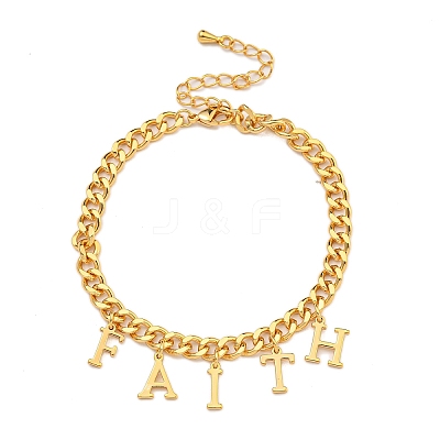 Brass Charm Bracelets for Women BJEW-U008-19G-05-1